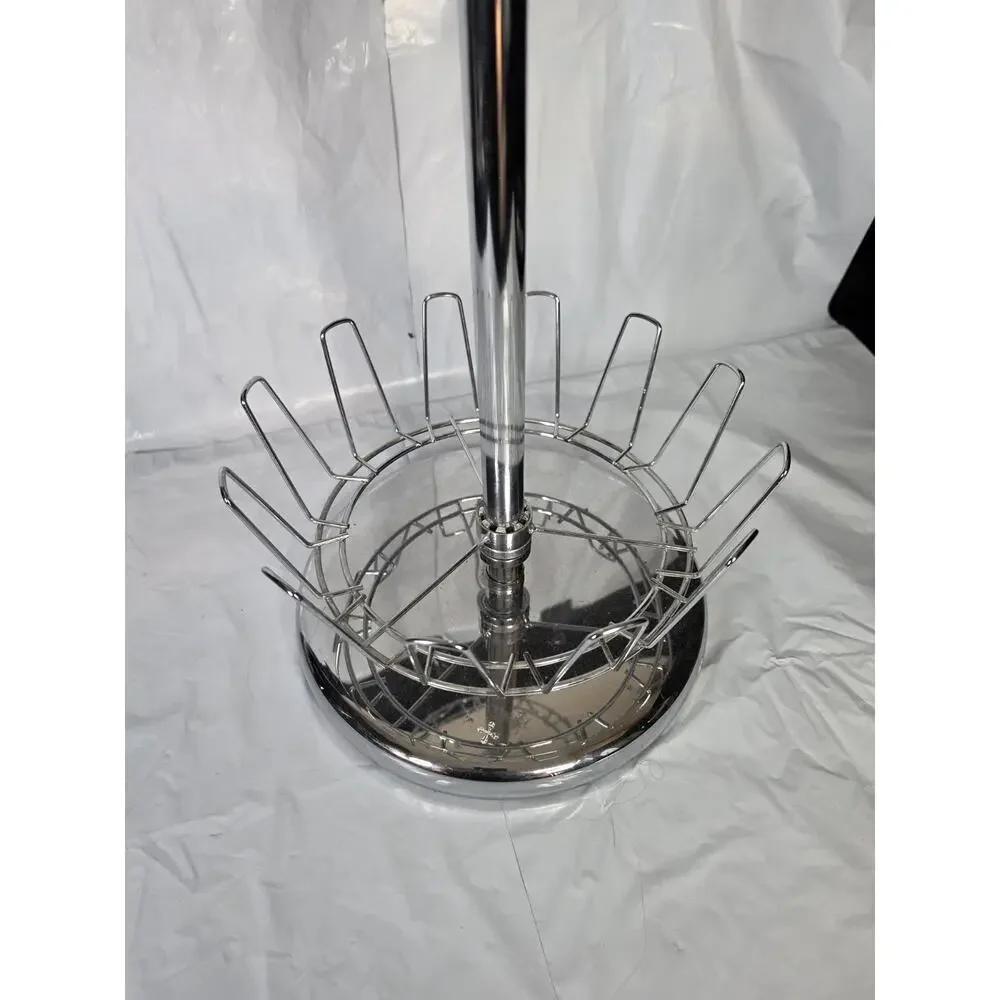 3-Tier Revolving Shoe Tree, Heavy-Duty Steel with Stabilized Base, Holds 18 Pair
